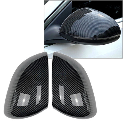 2 x Carbon Fiber Rear View Mirror Covers for Mercedes Benz C-Class (2022-2023)