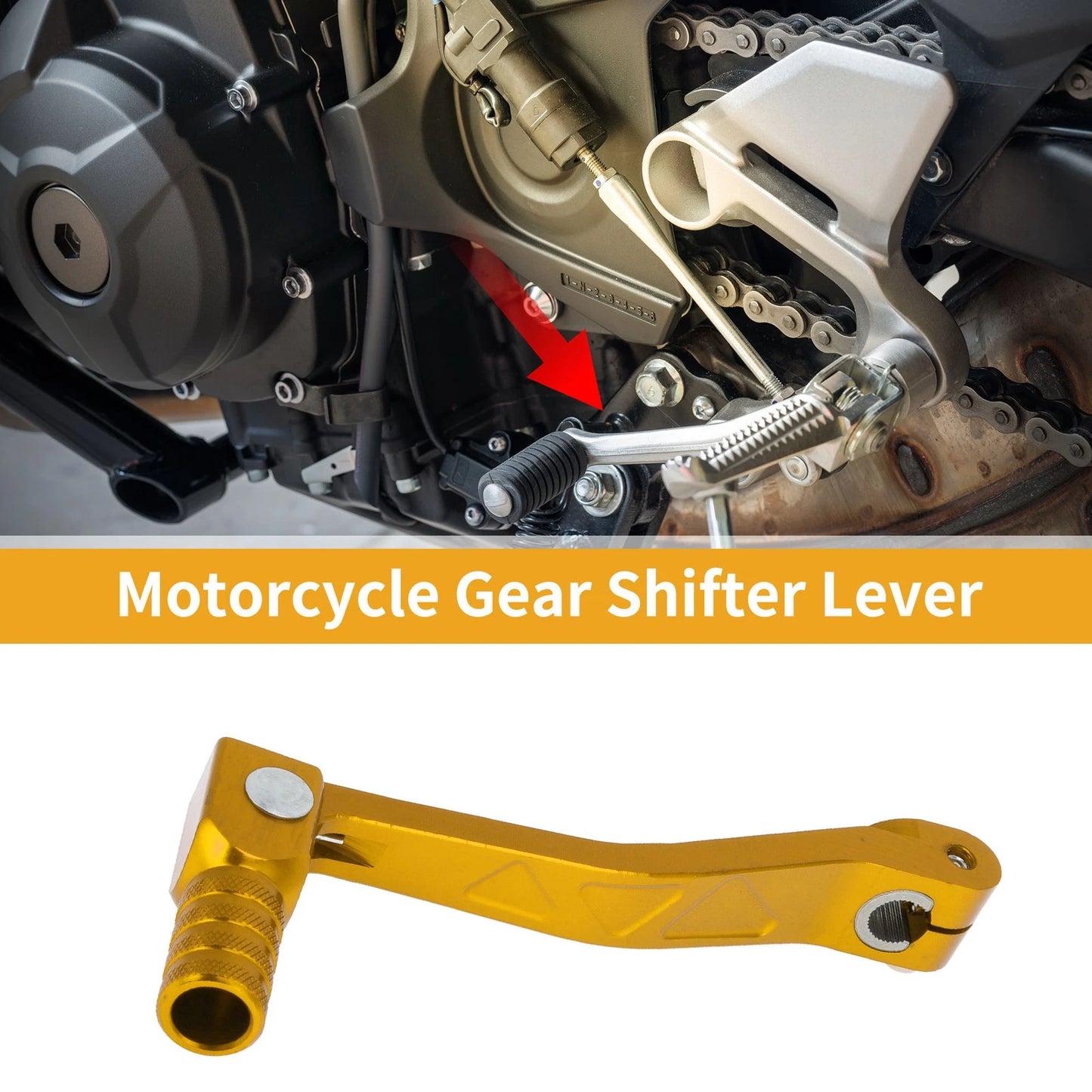 Gear Shifter Lever Folding for Apollo BBR Gold Tone
