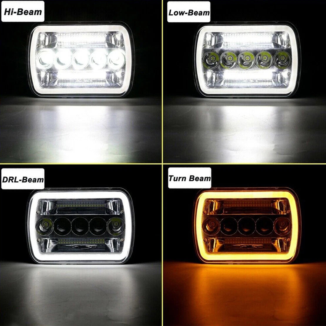 1 x Headlight Hi/Lo DRL Daytime Light for Jeep, Chevy, GMC