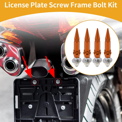 License Plate Screws Cover 82mm 4 Pcs for Universal Motorcycle