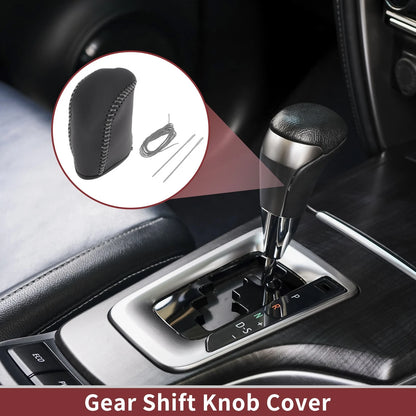 Car Gear Shift Knob Cover for Dodge Journey 2011-2020 Black Gray (2011-2020)