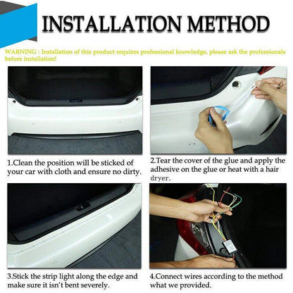 RGB LED Strip Car Trunk Flow Warning Lamp
