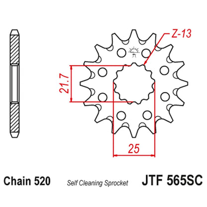 Sprocket / 15T Front Steel for Yamaha Raptor 660 (2001–2005)