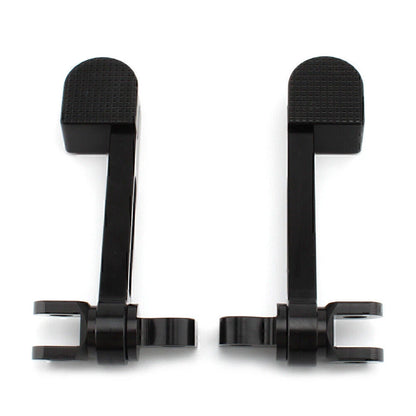 Black Stirrup Heel Foot Rest Pegs for Harley Sportster XL 883 1200 Softail FXWG