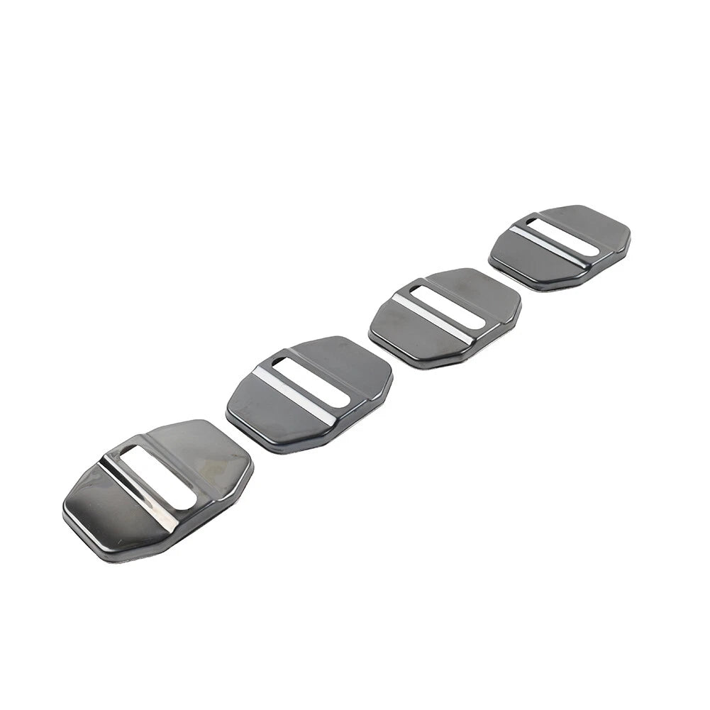 4 x Black Car Door Lock Protective Covers for BMW F40 F45 G20, Benz C-Class, Maserati