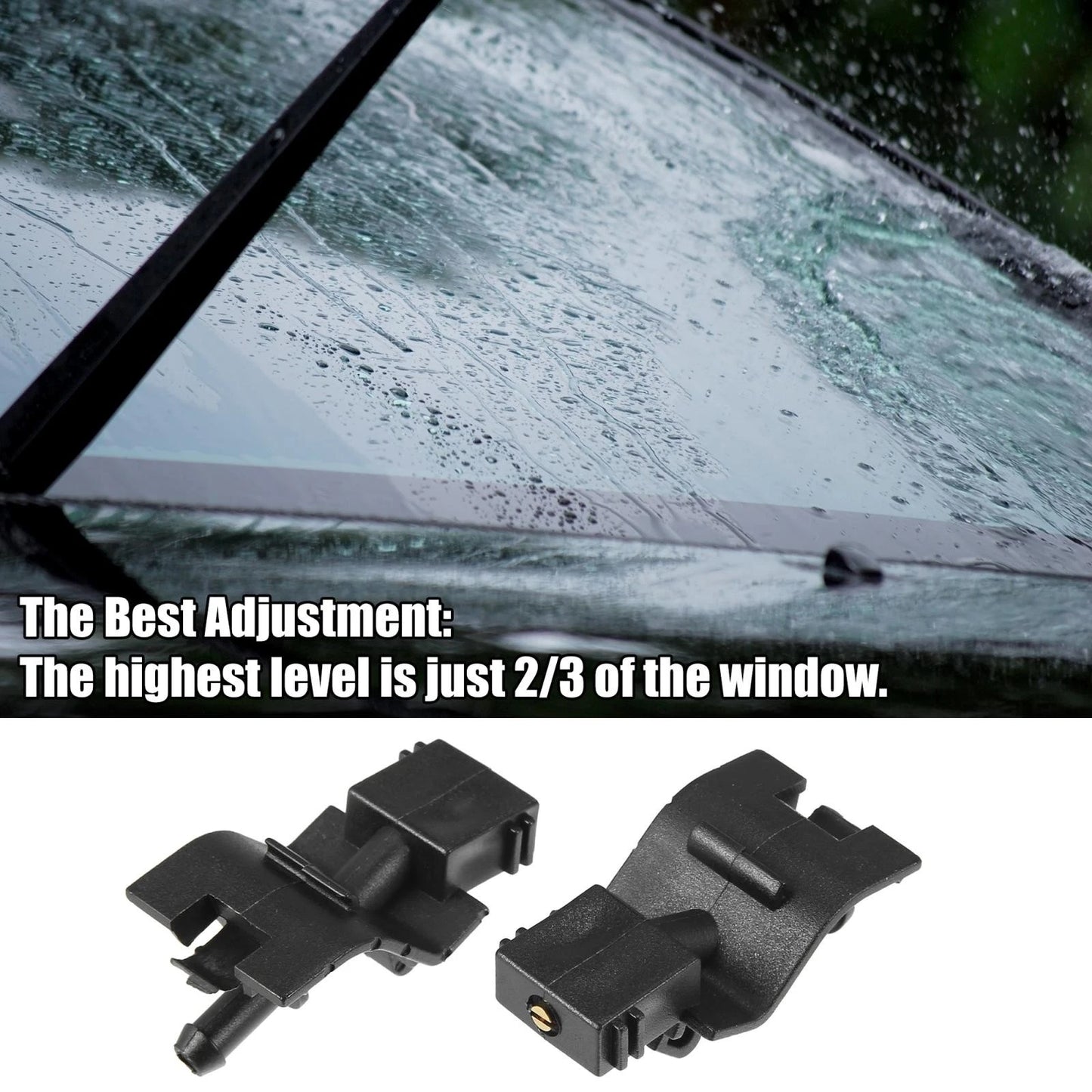 3 x Front Windshield Washer Nozzles for Toyota 4Runner (2010-2017)