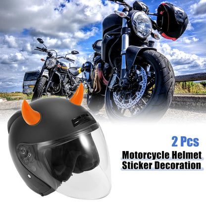 2 x Car Motorcycle Helmet Bull Horn Bumper Suction Cup Orange for Make Model