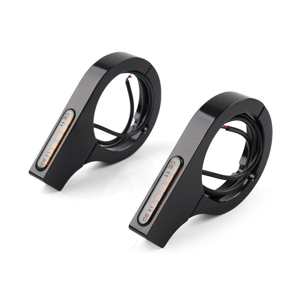 LED Fork Turn Signal Light Indicator Amber for Harley Touring
