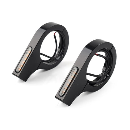 LED Fork Turn Signal Light Indicator Amber for Harley Touring