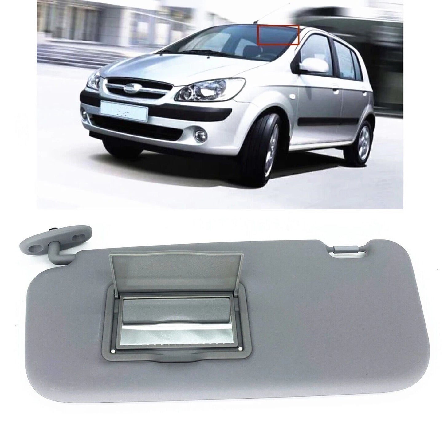 Sun Visor Shade W/Mirror for Hyundai Getz Click (2002-2012)