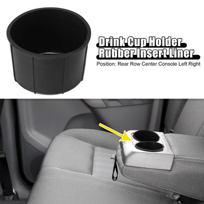 2 x Rear Row Center Console Drink Cup Holders for Ford F-150 (2009-2014)