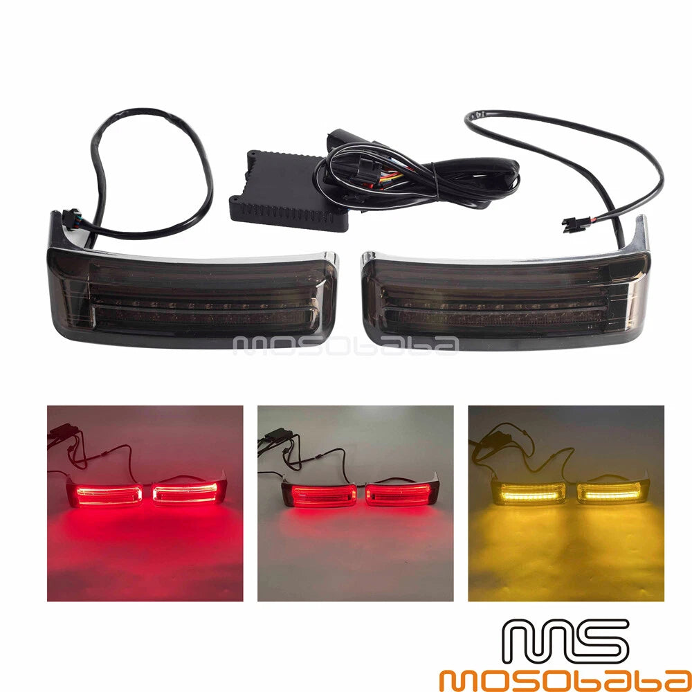 LED Saddlebag Running Brake Turn Signal Lights for Harley Touring (2014-2023)