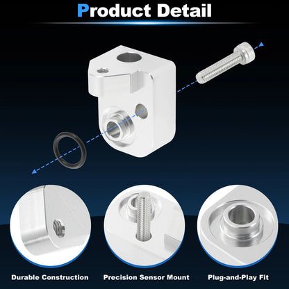 Sensor Spacer Kit for GMC Sierra 6.6L Diesel Silver Tone