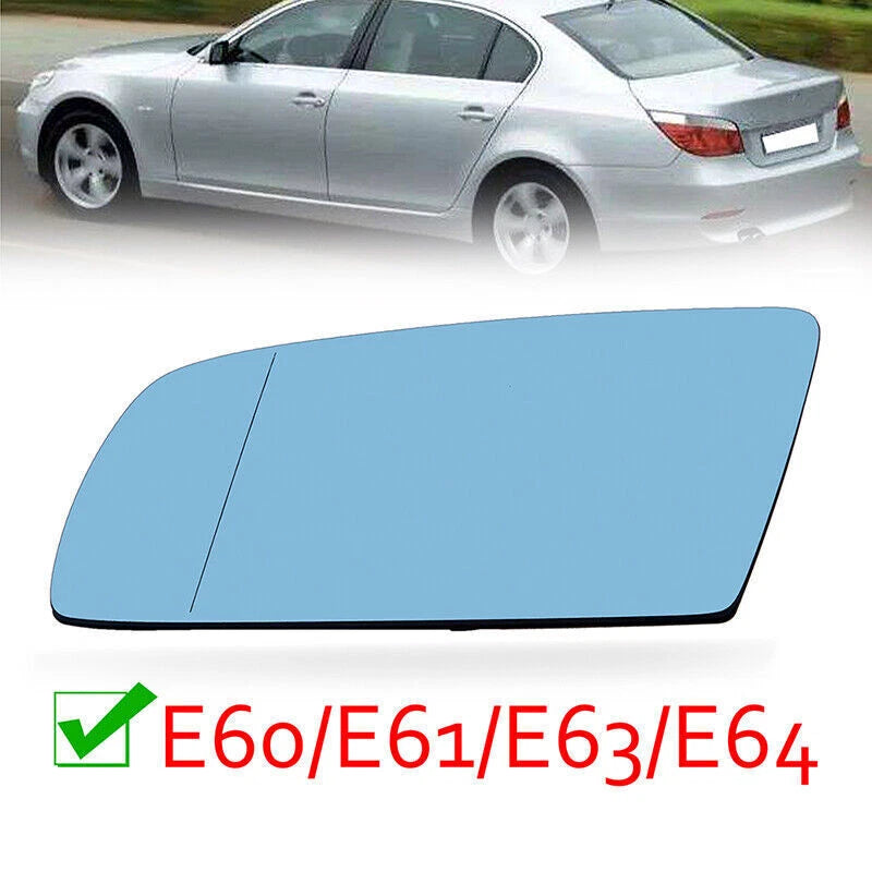 Heated Blue Left Wing Mirror Glass for BMW E60 E61 E63 E64 525i 530i (03-10)