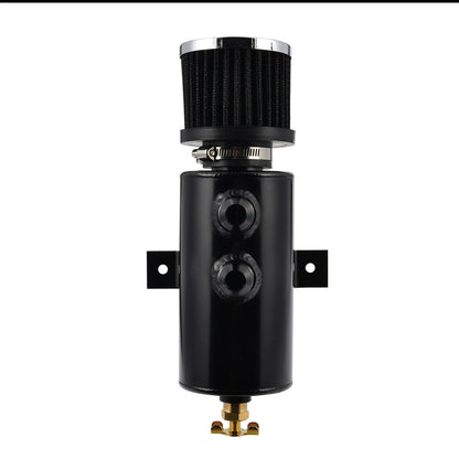 Aluminium Baffled Engine Oil Catch Can 2x AN10 Breather Filter for Car Model