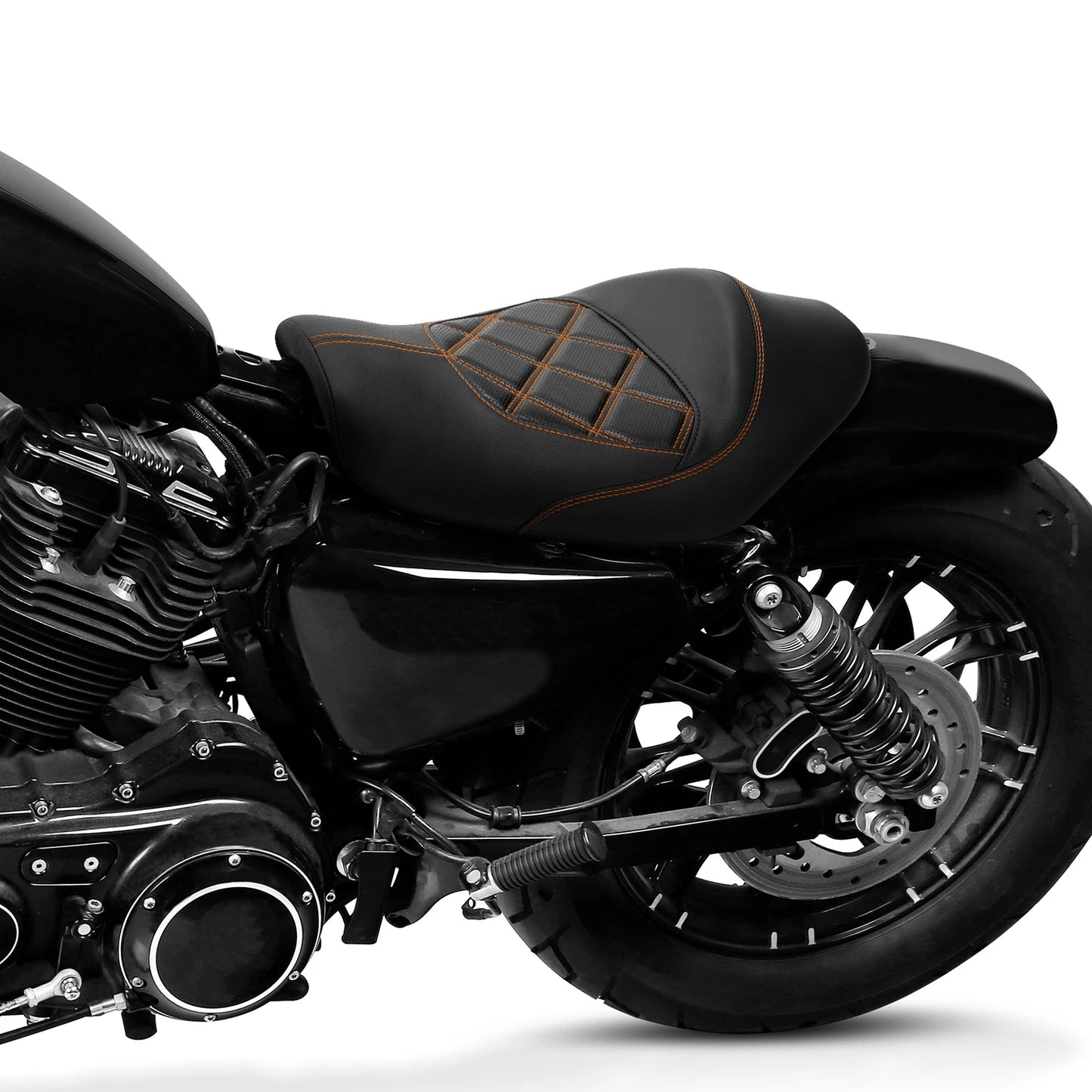 Solo Seat Driver Rider for Harley Sportster Iron XL883 1200 Black (2010-2022)