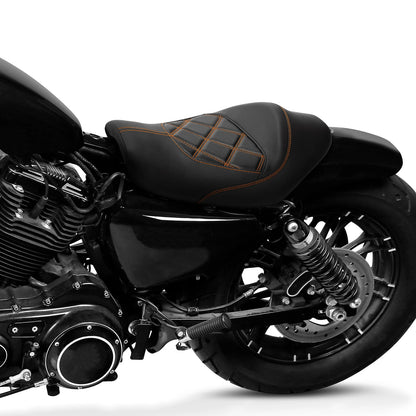 Solo Seat Driver Rider for Harley Sportster Iron XL883 1200 Black (2010-2022)