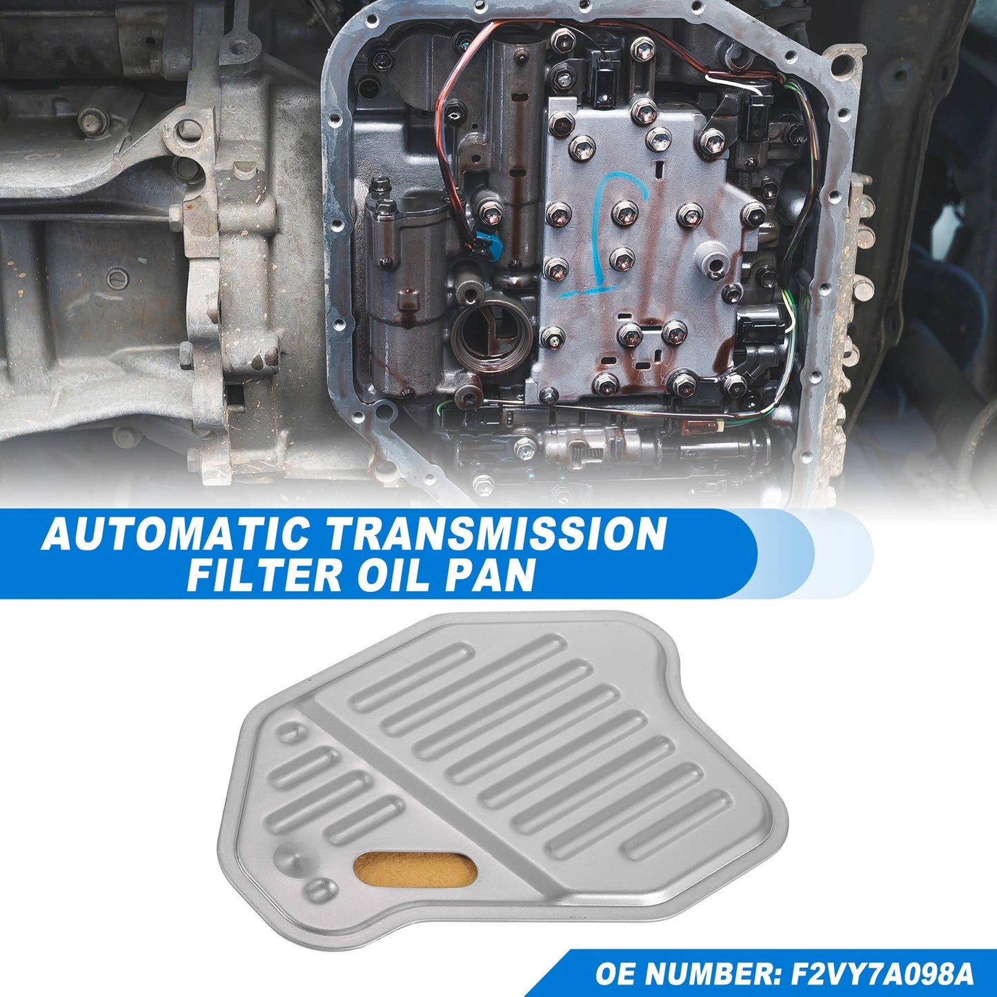AOD-E Car Transmission Fluid Filter Oil Pan for Ford Bronco (1980-1996)
