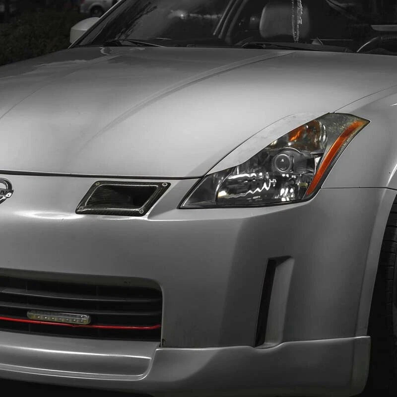 Carbon Fiber Engine Hood Front Air Vent Cover Trim For Nissan 350Z 2006-2009
