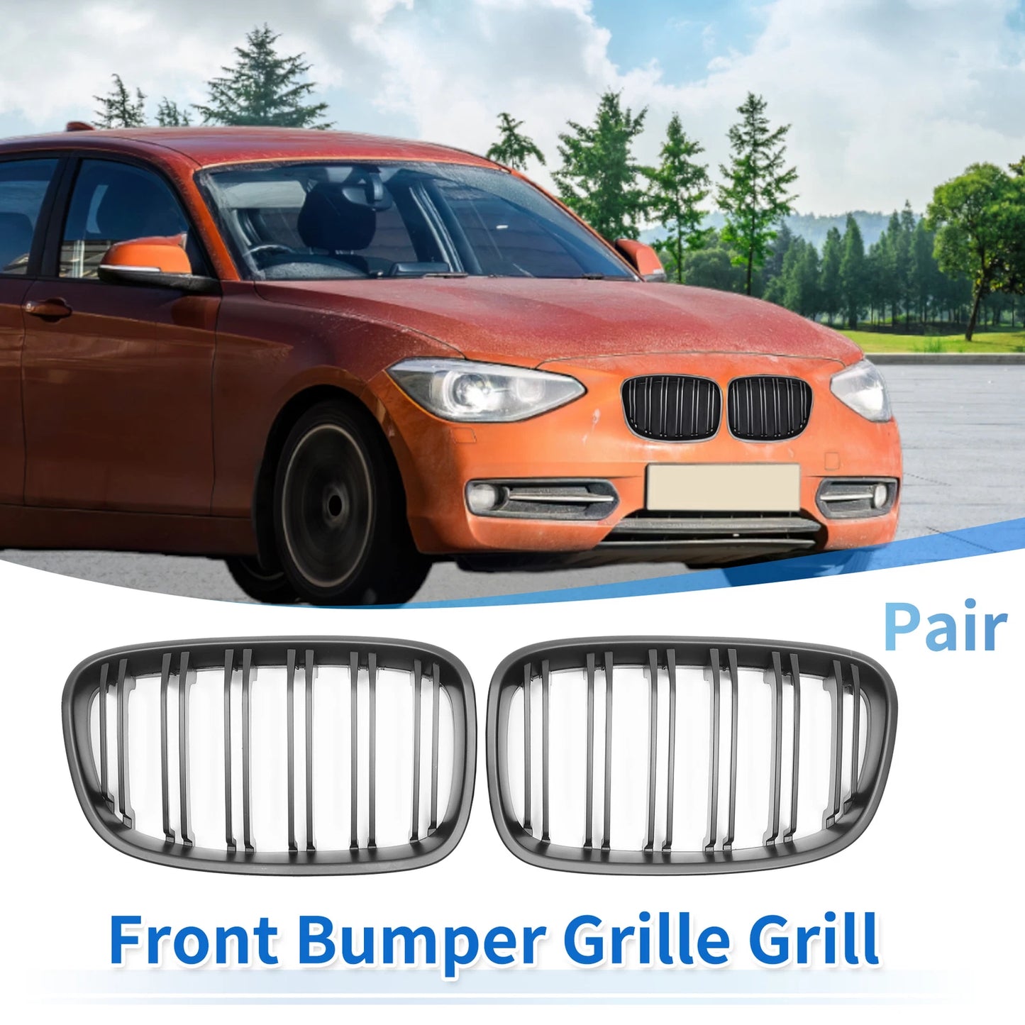 Front Upper Bumper Grille for BMW 1 Series F20 (2011-2014)