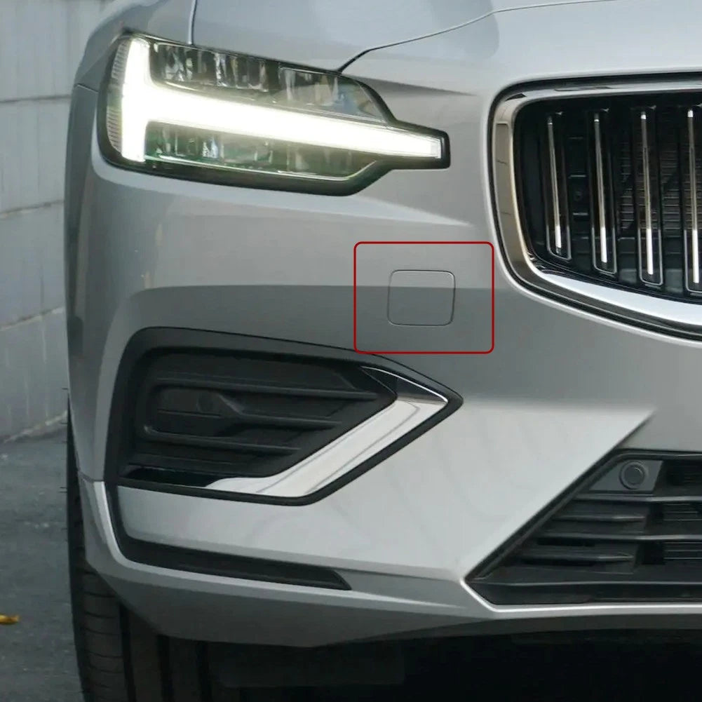 Silver Front Bumper Tow Hook Eye Cap Cover for Volvo S60 V60 (2020-2023)