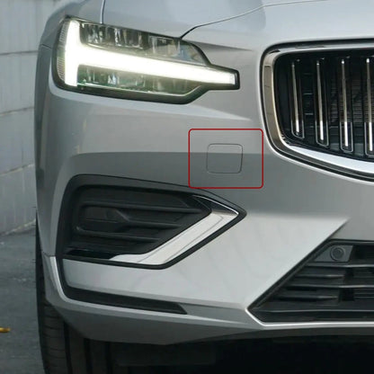 Silver Front Bumper Tow Hook Eye Cap Cover for Volvo S60 V60 (2020-2023)