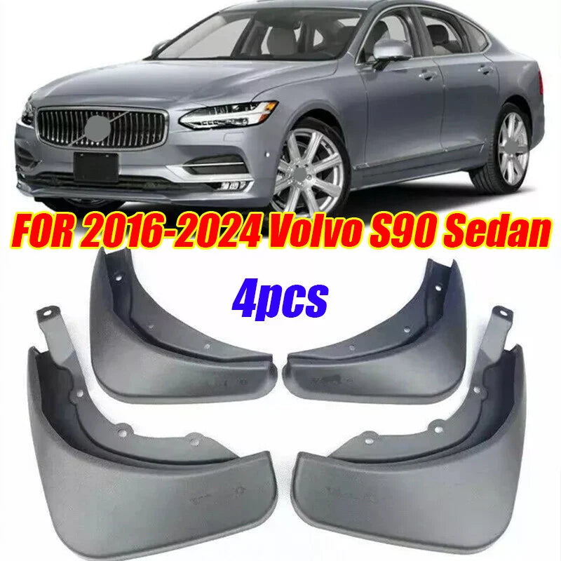 4X Front/Rear Splash Guards Mud Flaps Fender for Volvo V90 S90 (2016–2024)