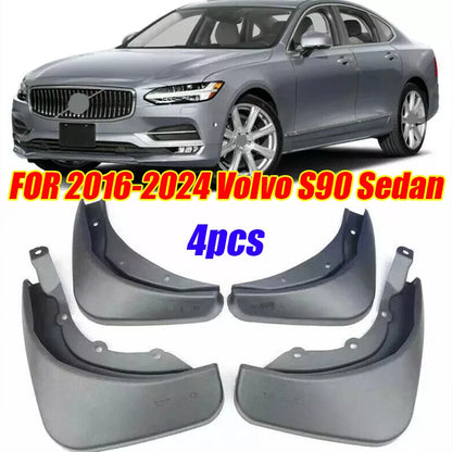 4X Front/Rear Splash Guards Mud Flaps Fender for Volvo V90 S90 (2016–2024)