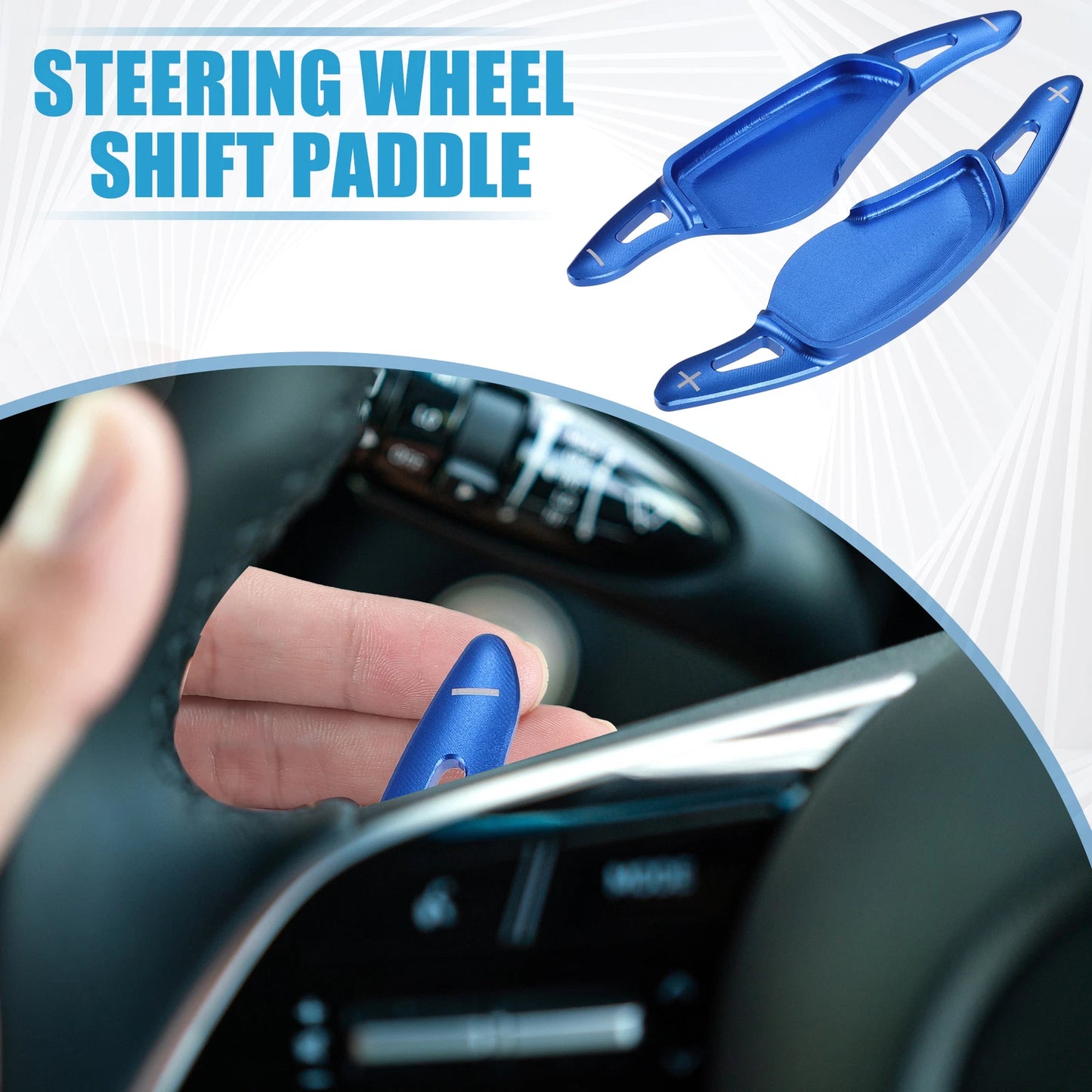 Steering Wheel Shift Paddle Covers for BMW 3 Series (2019-2020) - Blue 2 x