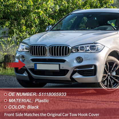 Tow Hook Cover for BMW X6 F16 M 2015-2019 () Black