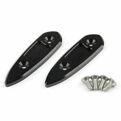 CNC Mirror Caps for Yamaha YZF R3 (2015-2016), R25 (2013-2015) Black