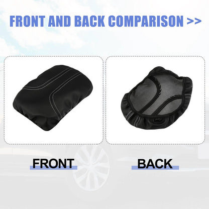 Microfiber Leather Armrest Cover for Nissan Rogue (2014-2020) Black