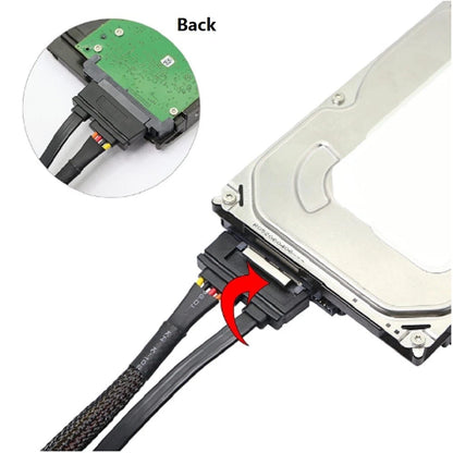 22Pin SATA Power Extension Cable Male to Female Data Cord 50cm