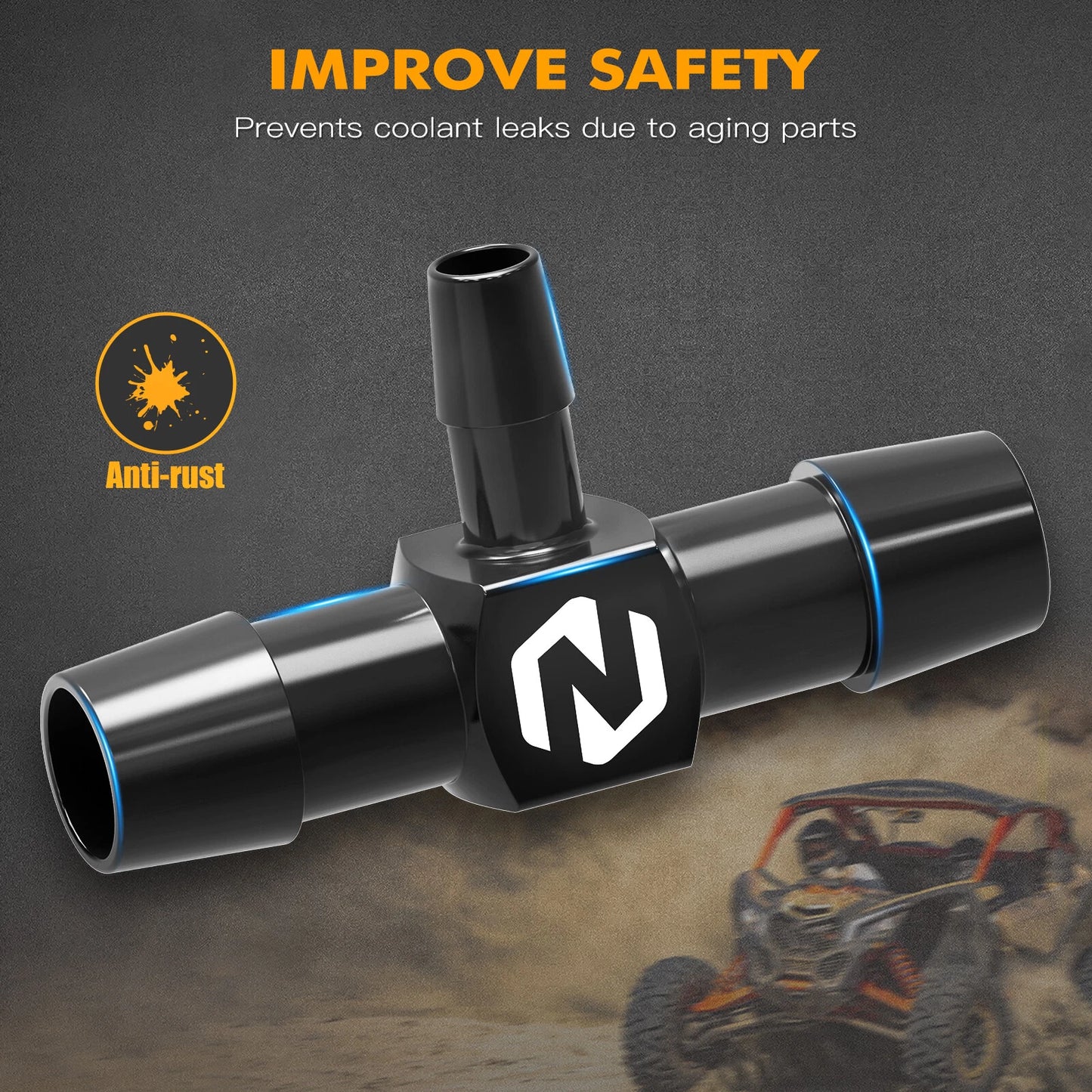 Coolant Hose T Fitting Connector for Can-Am Maverick X3 R & MAX R (2017-2021)