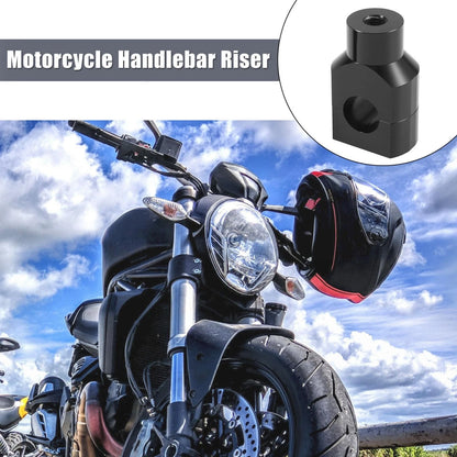 Handlebar Mounting Riser Clamp 7/8" 22mm for Motorcycle Black