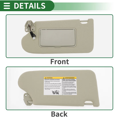 Left Driver Side Sun Visor with Mirror & Light for Nissan Maxima (2016-2021)