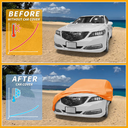 Car Cover for Acura TLX - Waterproof All Weather Cotton with Zipper