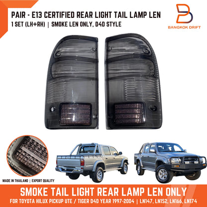 Smoke Tail Light Lenses for Toyota Hilux Ute D4D SR5 (1997-2004)