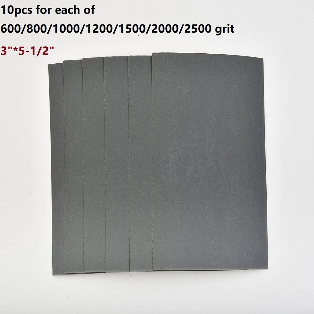 Sandpaper 70Pcs Wet Dry Grit 600–2500 for Diy