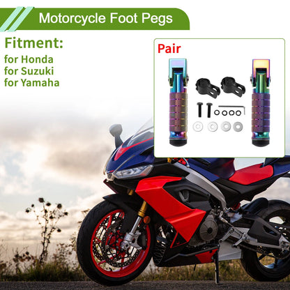 Motorcycle Foot Pegs for Honda/Suzuki/Yamaha Rear Brake Pedal Colorful