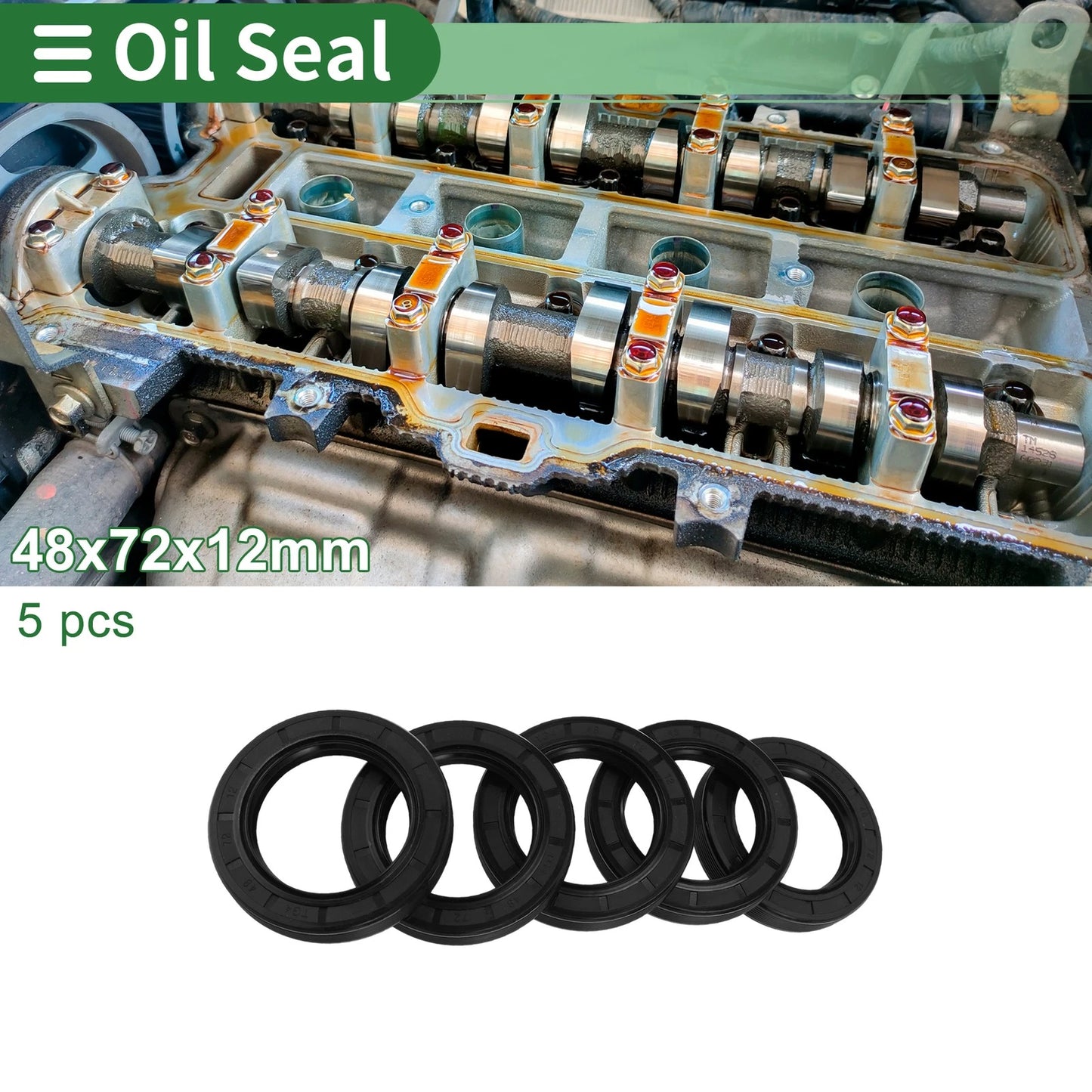 Oil Seal 48x72x12mm Rotary Shaft Seal NBR Rubber for Make Model