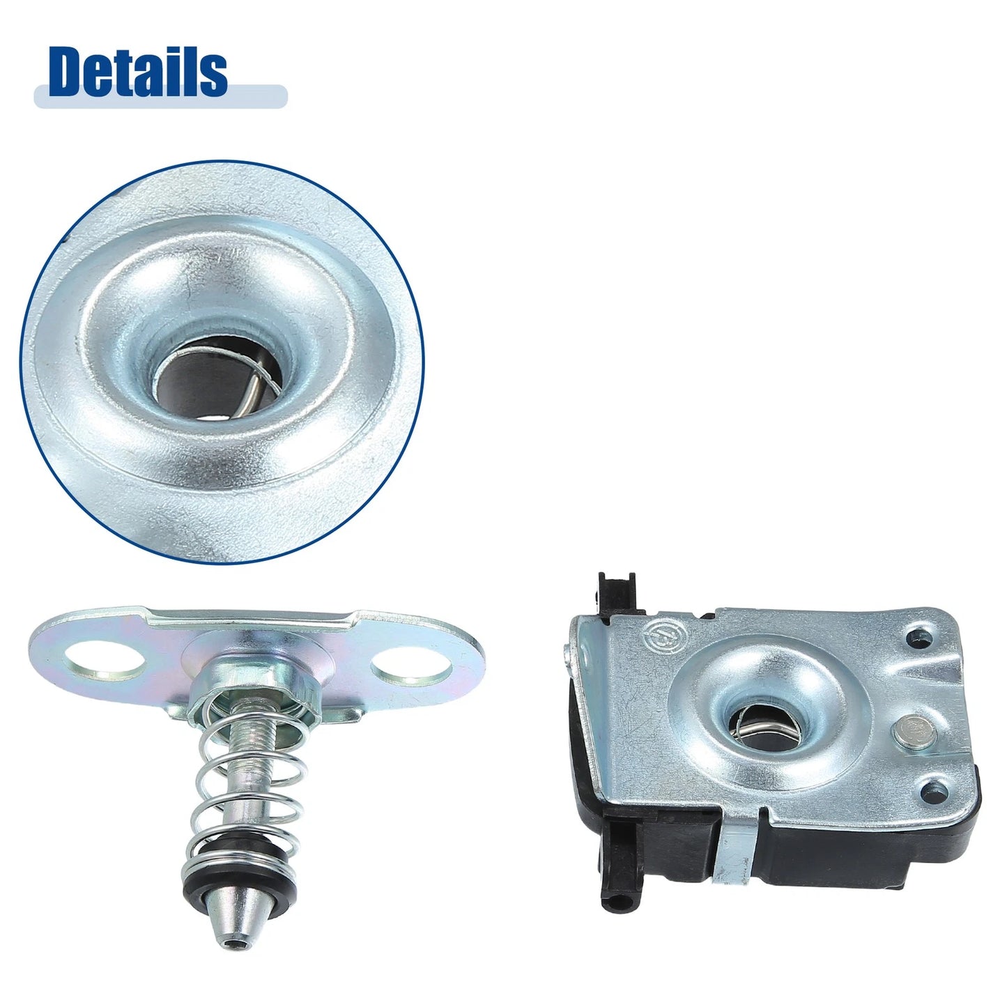 Hood Latch Lock Actuator Assembly for BMW Black Silver Tone