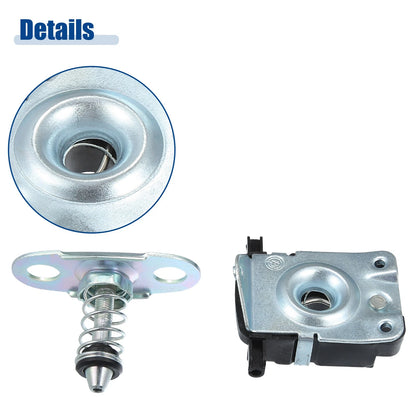 Hood Latch Lock Actuator Assembly for BMW Black Silver Tone