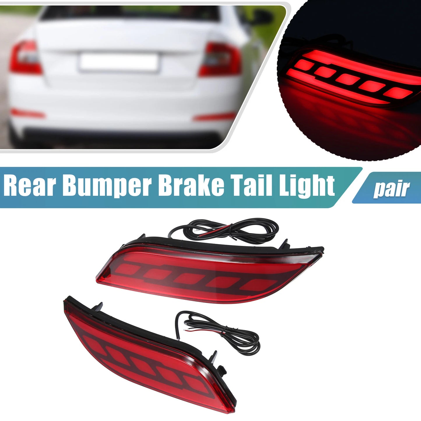 Rear Bumper Reflector Lights for Jeep Compass (2017-2023)