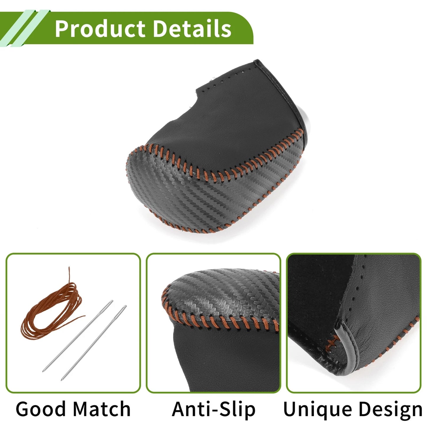 Black Carbon Fiber Gear Shift Knob Cover for Nissan Sentra (2013-2019)
