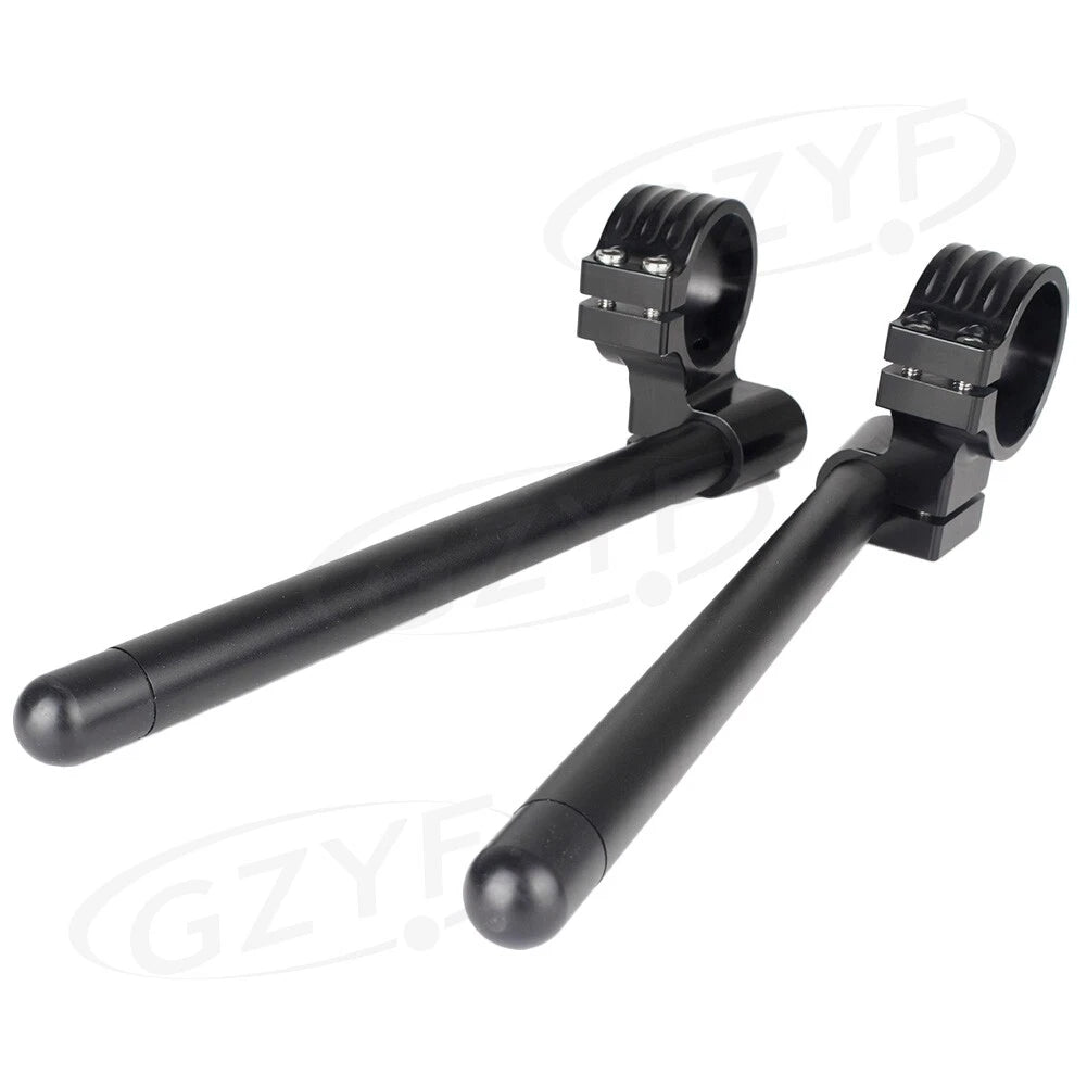 52mm Clip-On Handlebar Fork Tubes for Universal Motorcycles - 3 Colors