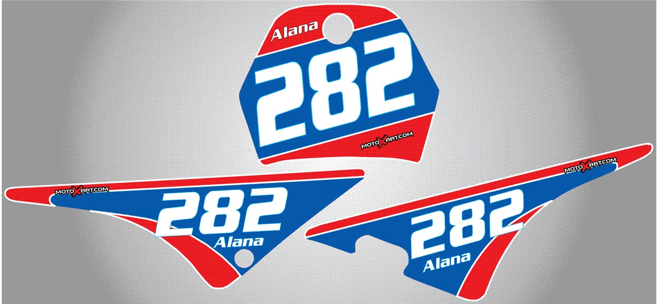 Custom Number Plates for Yamaha PW 80 Pee Wee 80 (1990-1999)