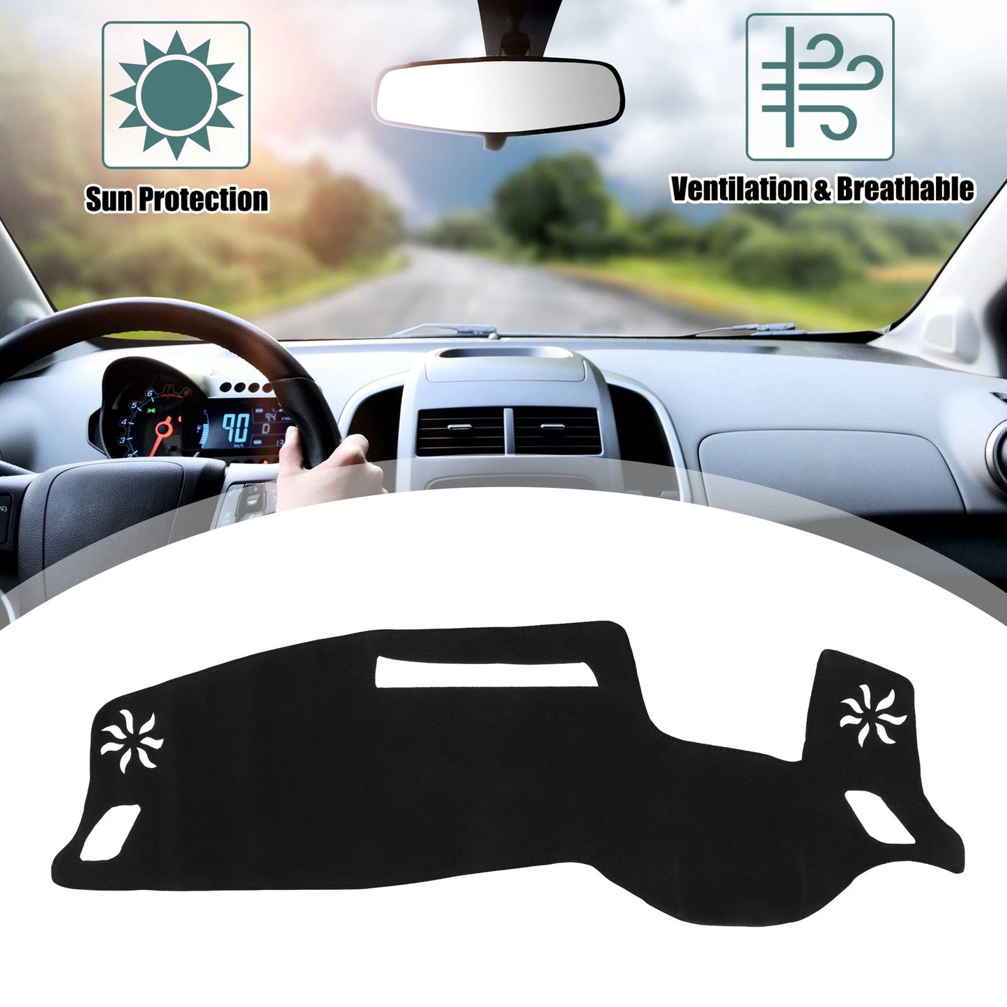 Black Dashboard Cover for Mitsubishi Outlander (2021-2023)