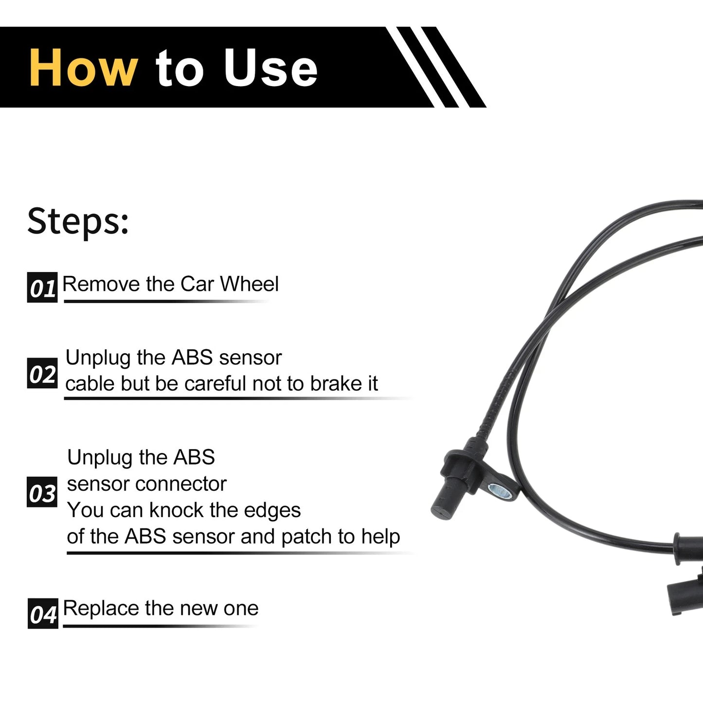 ABS Wheel Speed Sensor for Mazda 323 (1990-2003) Front Right