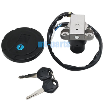 Fuel Gas Cap & Ignition Key Switch Lock Set for Kawasaki KMX125 KMX200 (86-91)